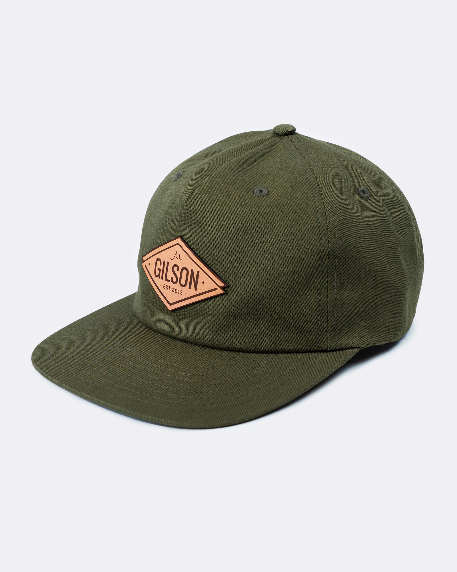 Gilson Leather 
Pinch Hat Green graphics