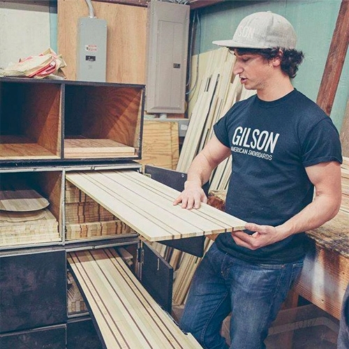 austin showing a wood core in the shop
