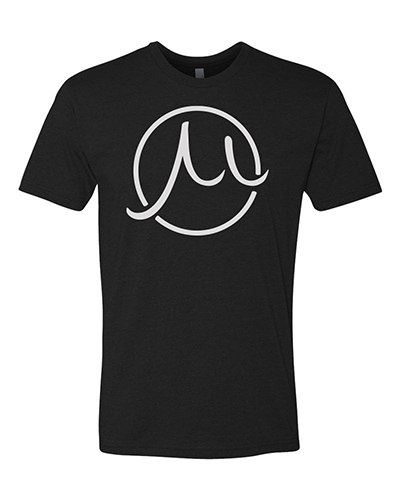 Circle logo black tee small