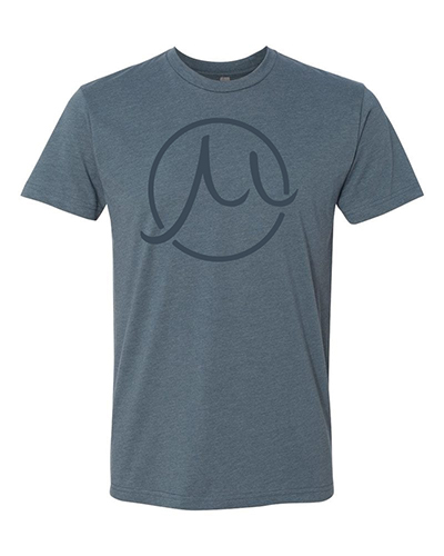 Circle logo indigo tee small