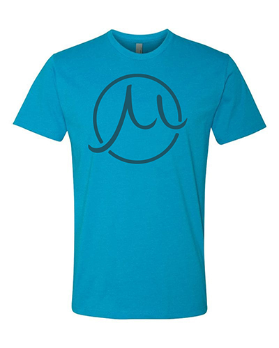 Circle logo turquoise tee small