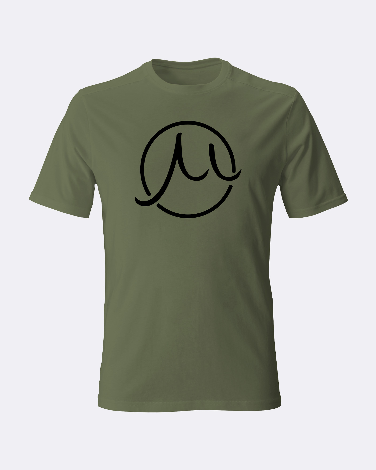 Circle Mu Tee Olive graphics