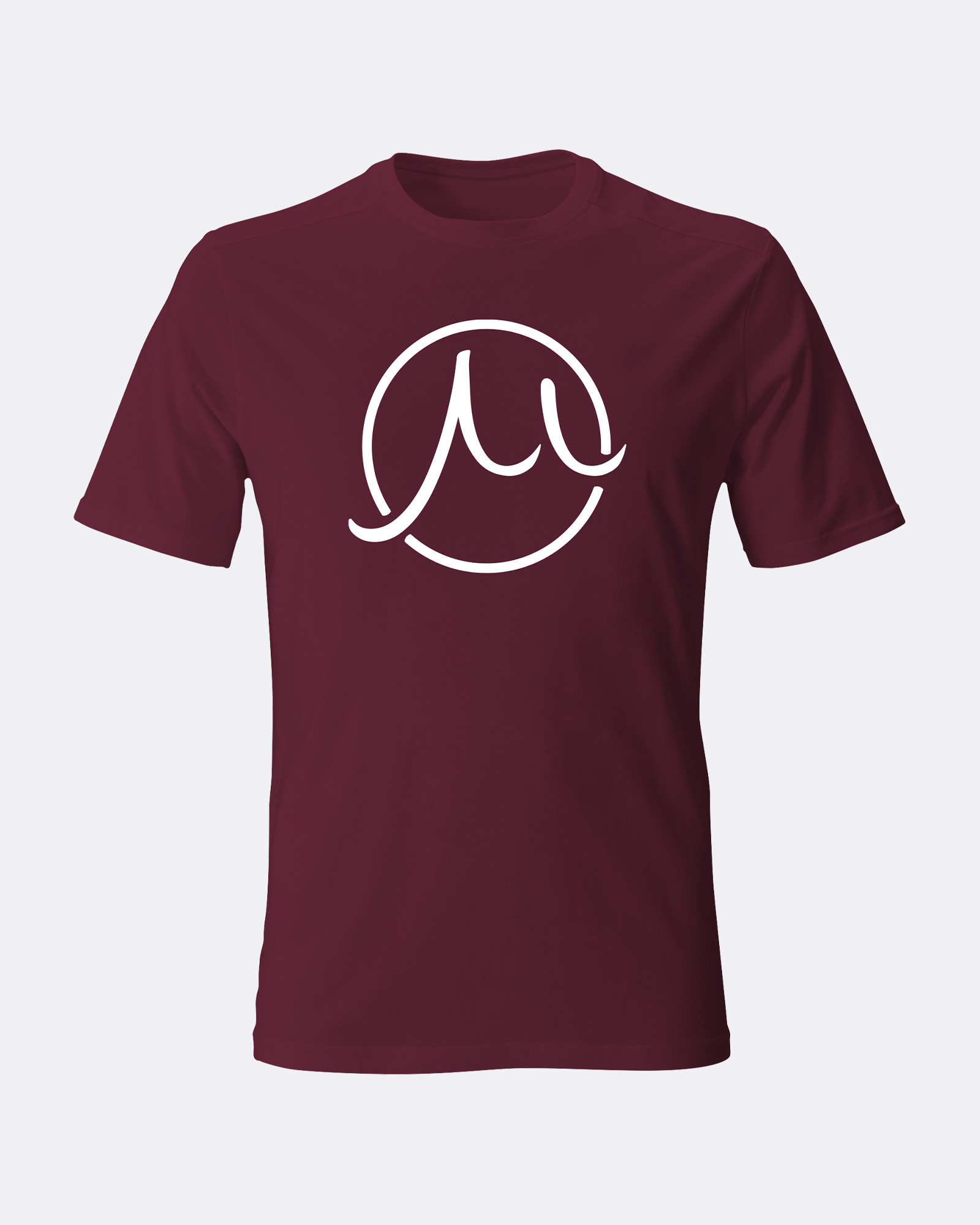 Circle Mu Tee Pomegranate graphics