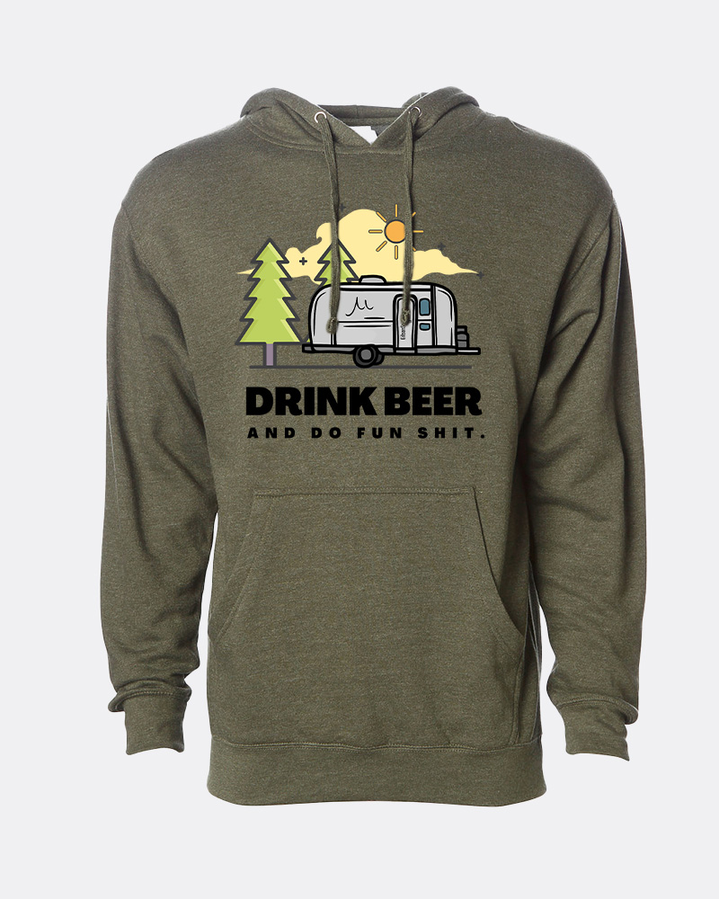Drink Beer Hoodie Army graphics