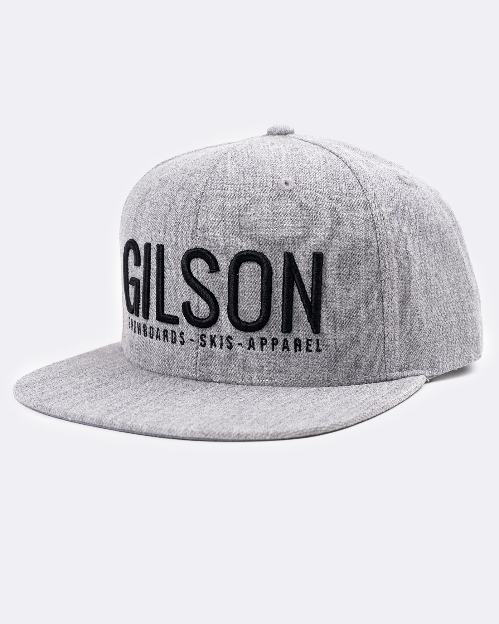 Gilson Flat Brim 
Snapback Gray graphics