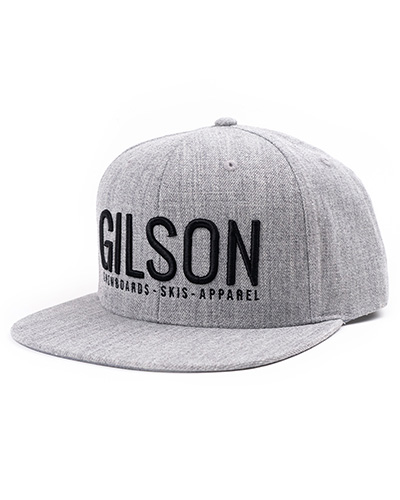 Gilson Flat Brim 
Snapback Gray