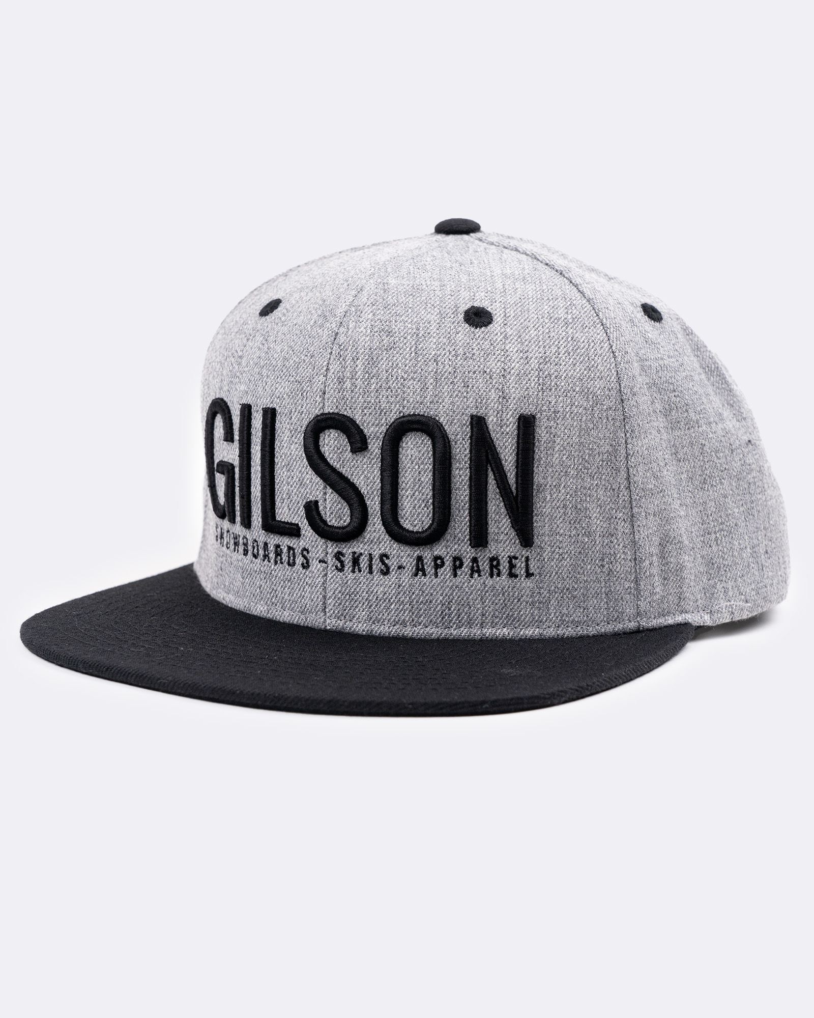 Gilson Flat Brim 
Snapback Gray Black graphics