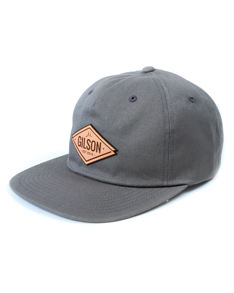 2022 gilson leather pinch hat grey front large