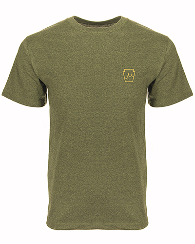 Keystone mu military green tee small