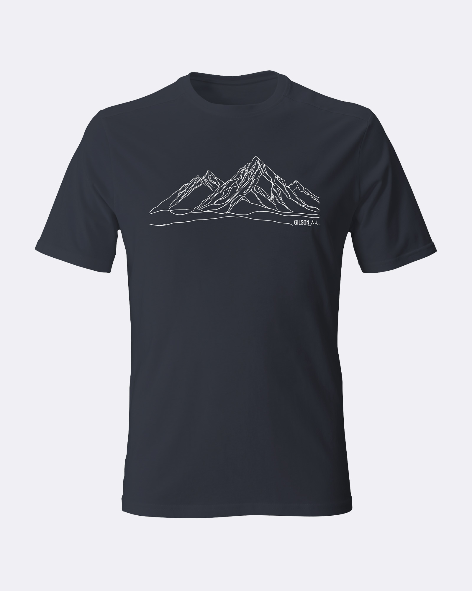 Mountain Lines Tee Soft Black graphics