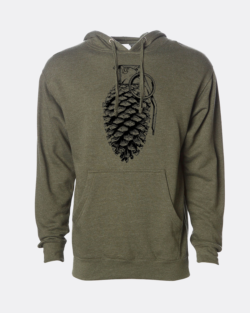 Pine Grenade Hoodie Army graphics