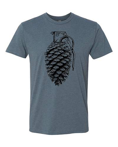 Pine grenade indigo tee small