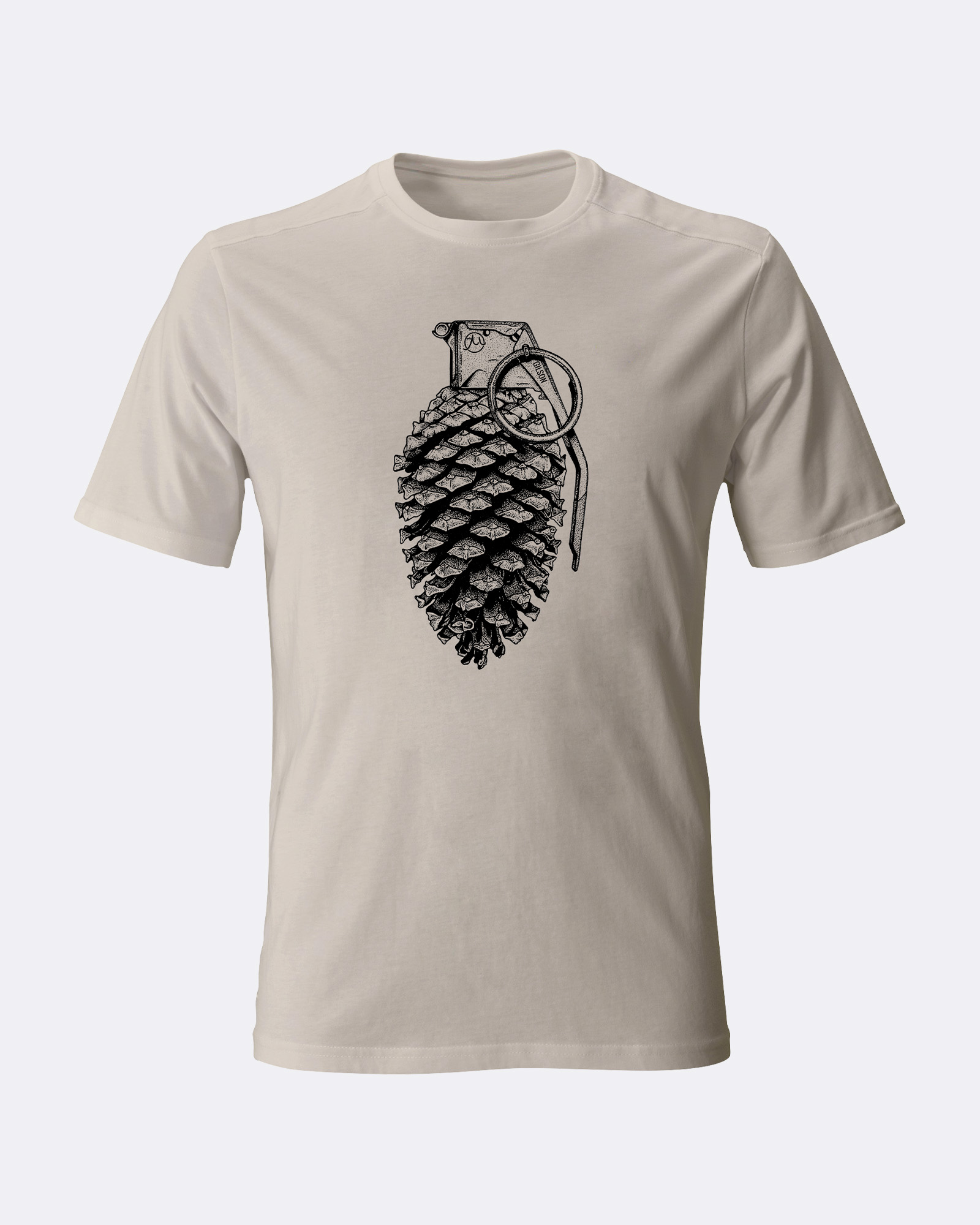 Pine Grenade Tee Sand graphics