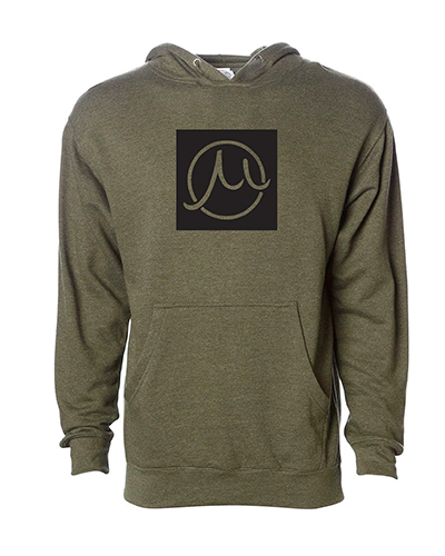 Square mu hoodie army small