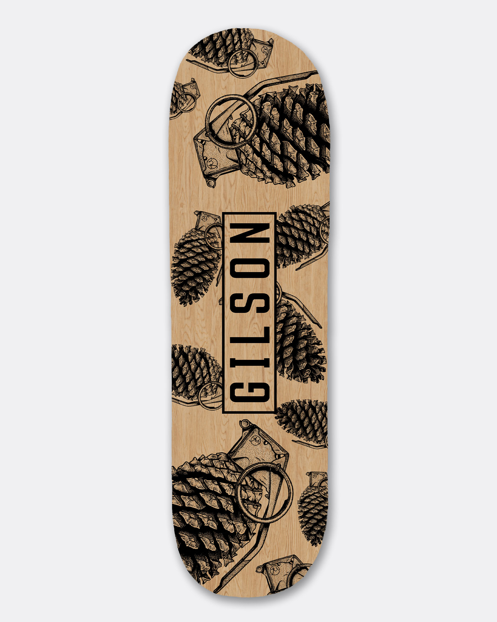 Pine Grenade Skateboard graphics