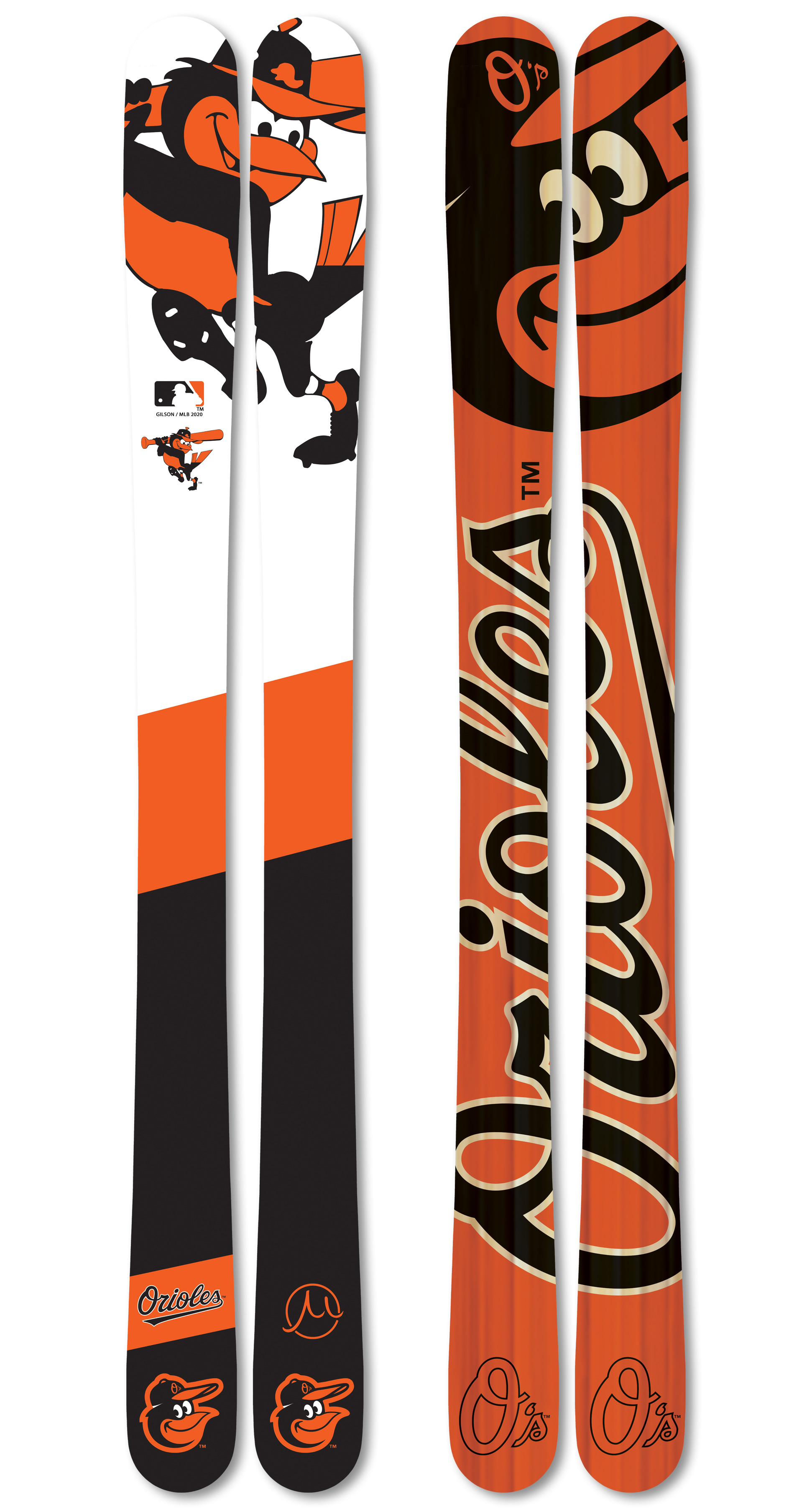 Mlb baltimore orioles skis large