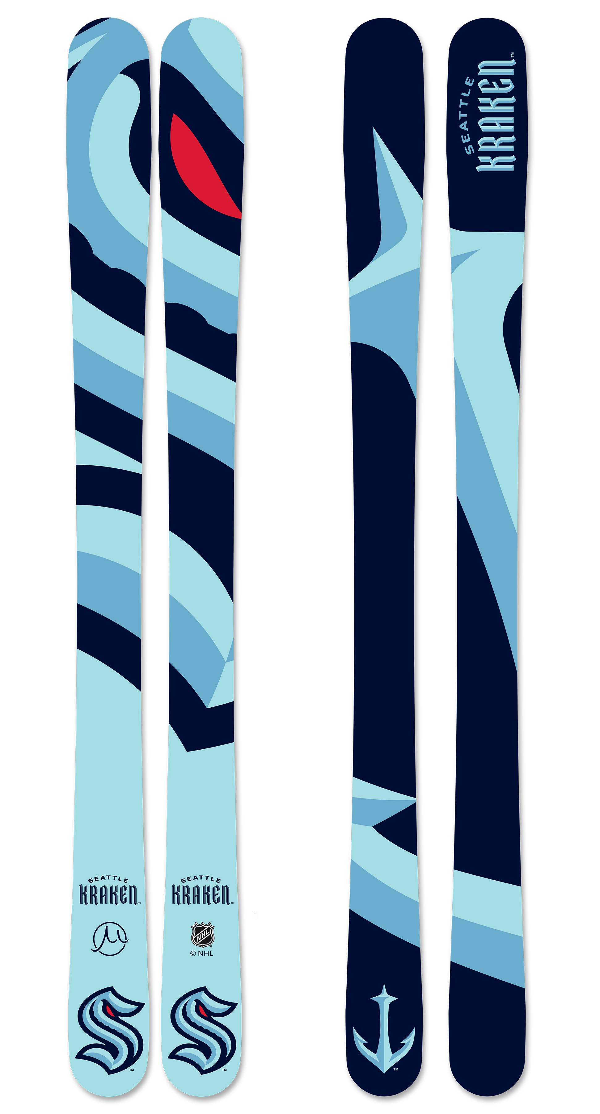 2022 nhl seattle kraken skis large